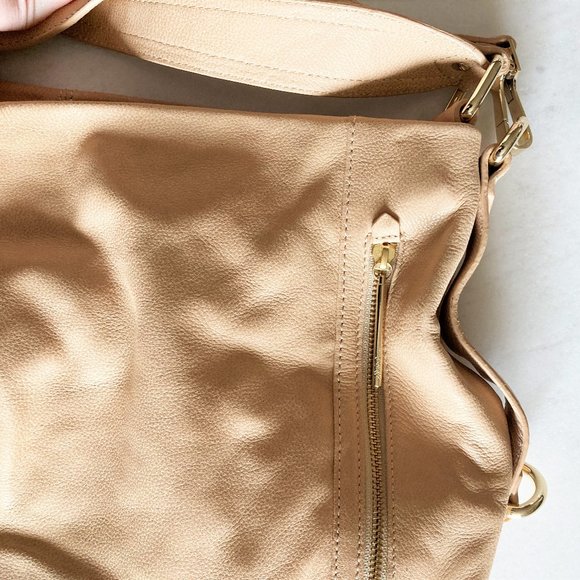 Elliott Lucca natural leather tan saddle shoulder bag / purse / crossbody bag - Picture 15 of 16